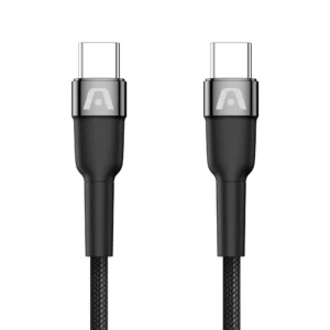 Argom Dura Speed 65W Type-C to Type-C Nylon Braided Cable 10FT/3M - Black