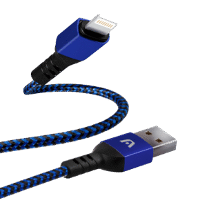 Argom Dura Form Lightning to USB 2.0 Nylon Braided Cable 6FT/1.8M - Blue