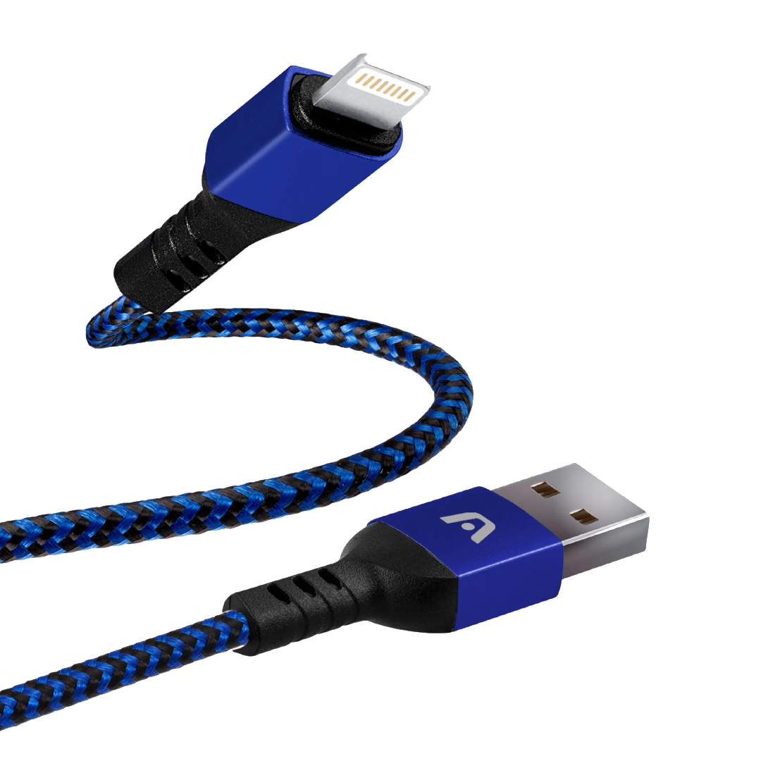 New Project - 2025-09-16T142107.094 Argom Dura Form Lightning to USB 2.0 Nylon Braided Cable 6FT/1.8M - Blue