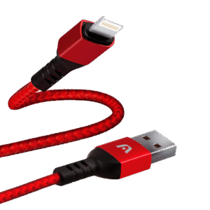 Argom Dura Form Lightning to USB 2.0 Nylon Braided Cable 6FT/1.8M - Red