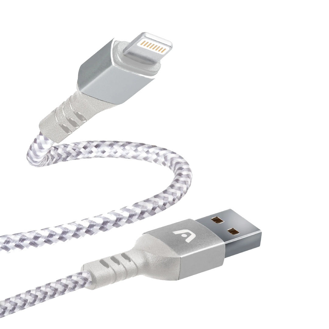 New Project - 2025-09-16T142720.847 Argom Dura Form Lightning to USB 2.0 Nylon Braided Cable 6FT/1.8M - White