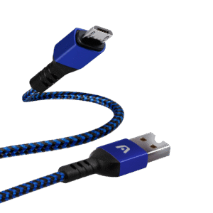 Argom Dura Form Micro USB to USB 2.0 Nylon Braided Cable 6FT/1.8M - Blue