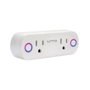 Unno Tekno Smart Double Plug – White, WiFi Controlled PW5302WT