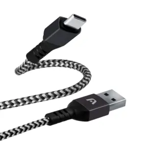 Argom Dura Form Type-C to USB 2.0 Nylon Braided Cable 6FT/1.8M - Black