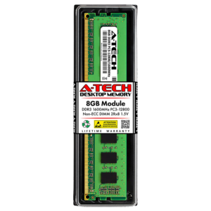 A-Tech 8GB DDR3 1600MHz CL11 Non-ECC UDIMM Desktop RAM