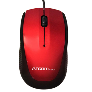Argom Wired Optical Mouse Red
