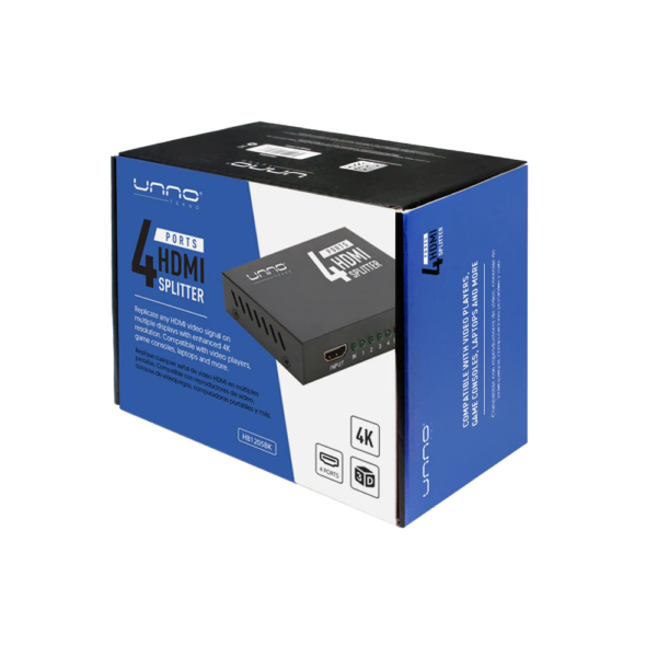Unno Tekno 4K HDMI 4 Port Splitter - Image 5
