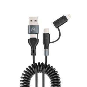 Argom 4 in 1 Coiled Fast Charge Cable