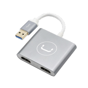Unno Tekno USB A to Dual HDMI Port Adapter