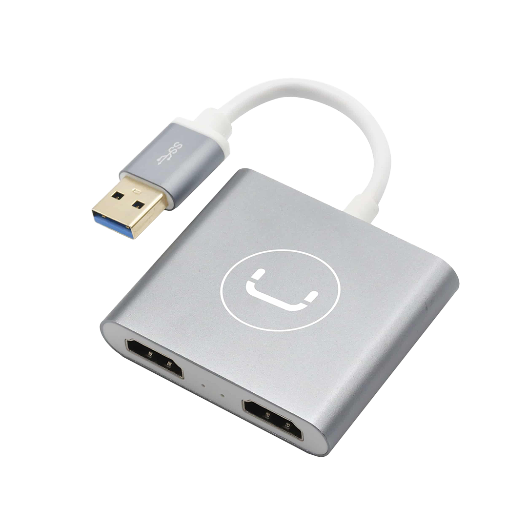 HB1102SV-Dual-HDMI-USB-A-Hub-2 Unno Tekno USB A to Dual HDMI Port Adapter