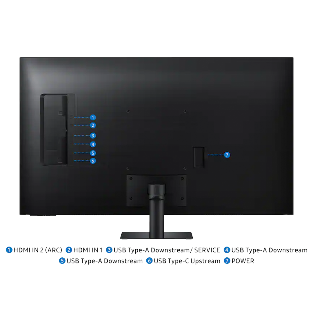 LS43FM700UNXZA Samsung 43 inch monitor ports Samsung 43" M70F 4K Smart Monitor - Black - Image 6