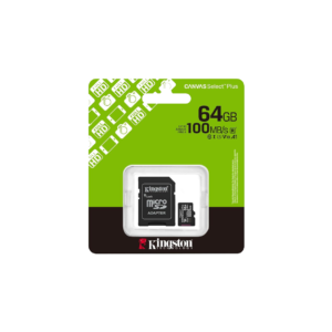 Kingston 64GB microSD  Class 10, UHS-I U1 or U3 speed