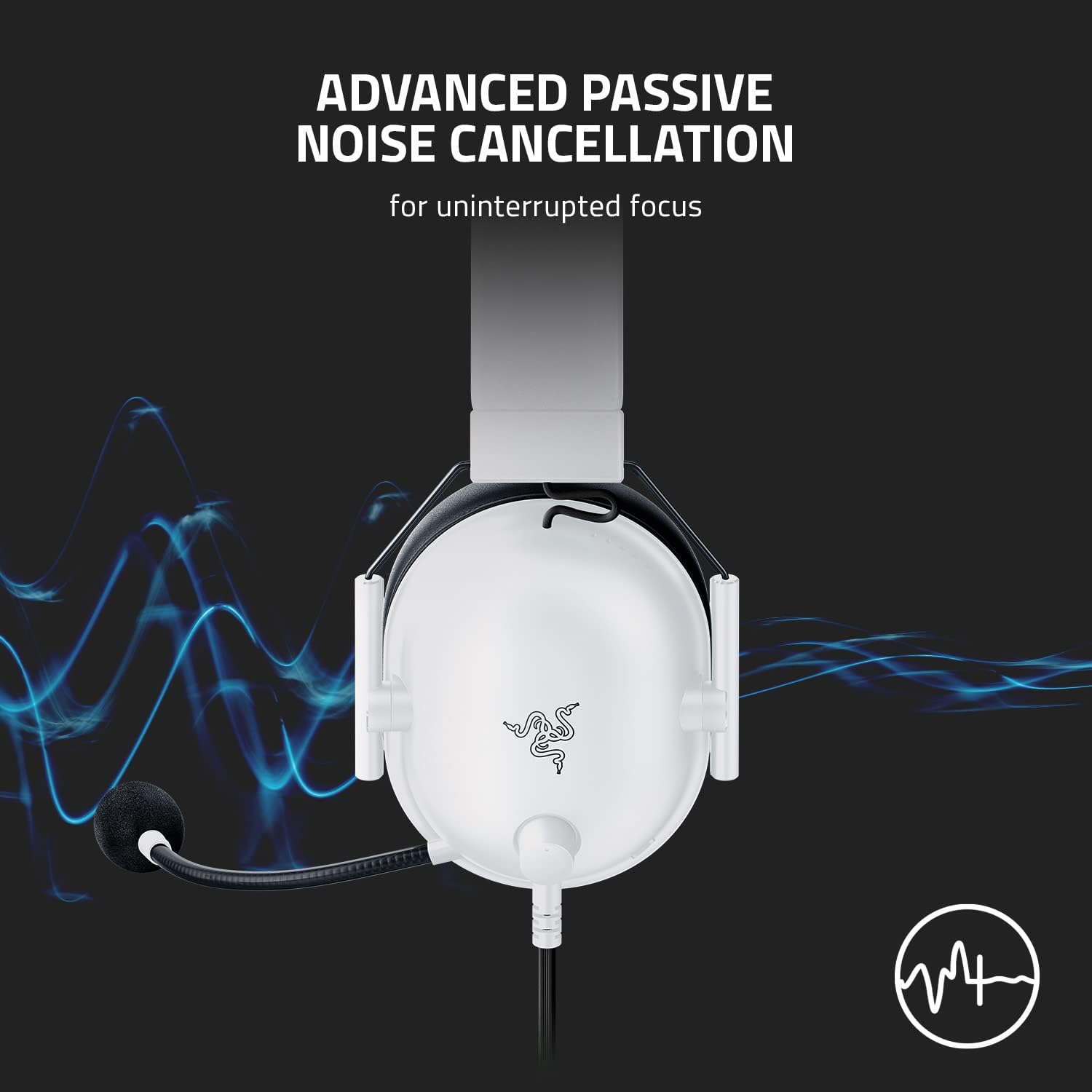 RZ04-03240700-R3U1 2 Razer BlackShark V2 X – Wired Gaming Headset (White) - Image 2