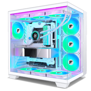 FOIFKIN F600 Gaming PC Case – ATX Mid-Tower with ARGB Fans and Panoramic Glass