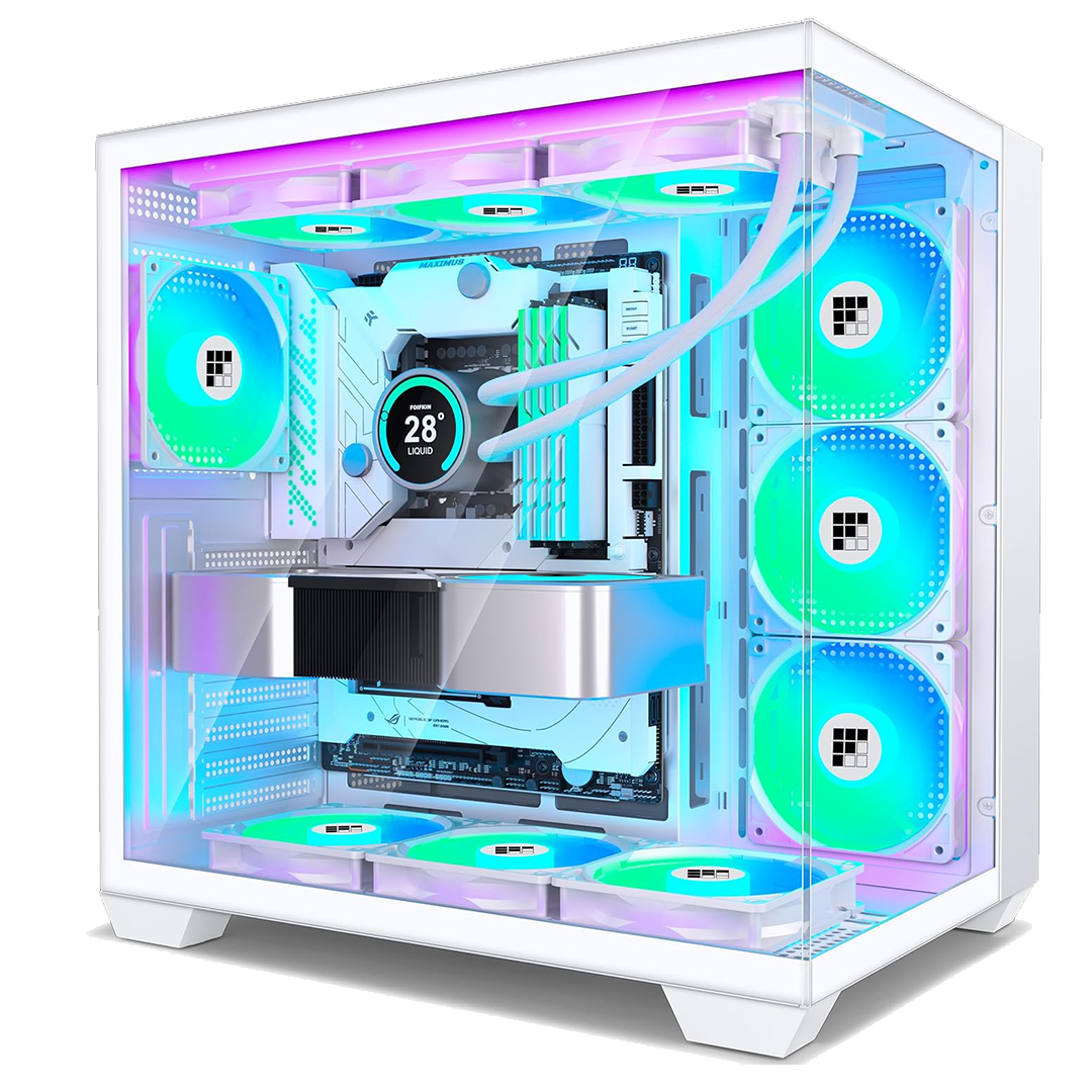 F600 1 FOIFKIN F600 Gaming PC Case – ATX Mid-Tower with ARGB Fans and Panoramic Glass
