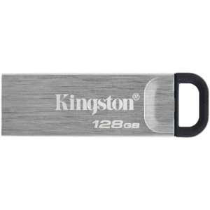 Kingston DataTraveler Kyson 128GB USB 3.2 High-Performance Metal Flash Drive – Silver
